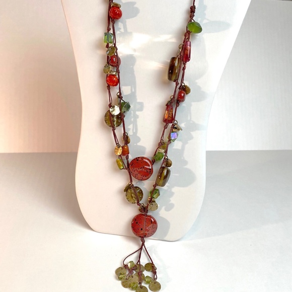 CHICO'S 'Gypsy Jewels’ Long Necklace - Picture 1 of 5